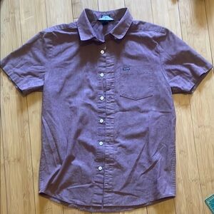 Volcom Red Casual Button Down Shirt